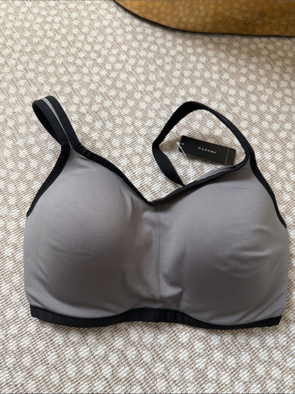 Natori Gray and Black Wireless Sports Bra